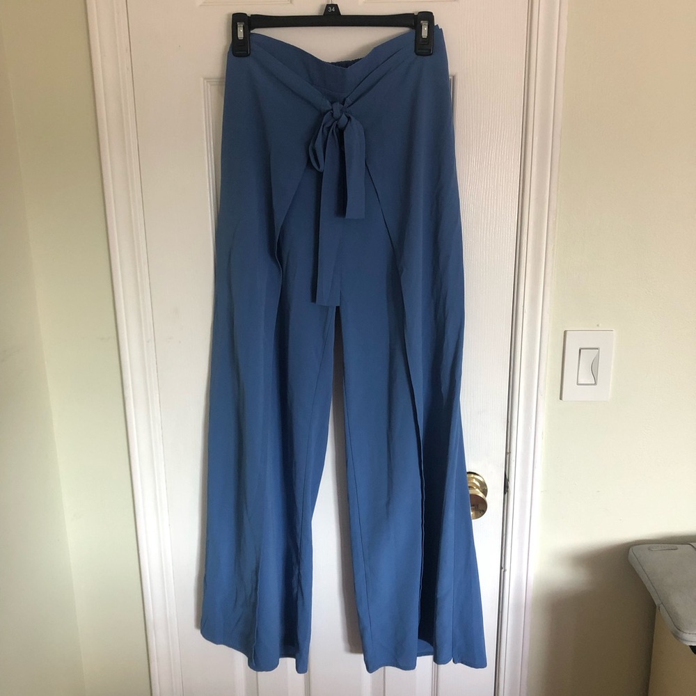 Front tie wrap pants